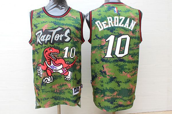 Men Toronto Raptors #10 Derozan Camo green Adidas NBA Jerseys->toronto raptors->NBA Jersey